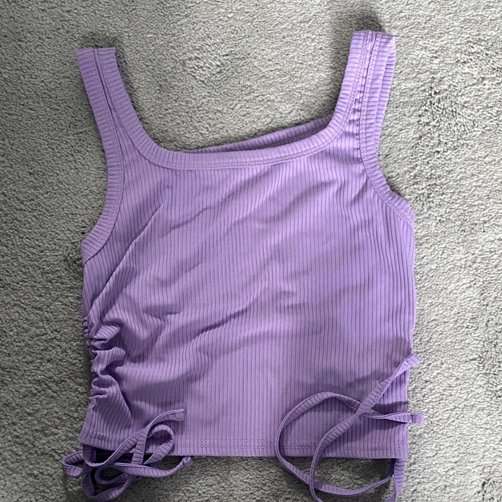 SHEIN Lavender Ribbed Tank Top